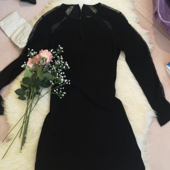 BCBGMaxAzaria Long Sleeve Midi Lace Dress - Picture 2 of 9